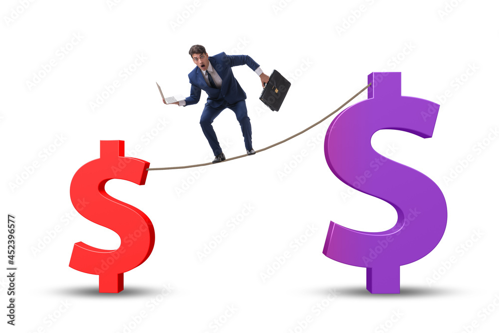Businessman in forex market trend concept Businessman in forex market trend concept