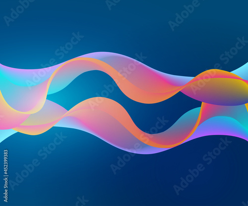 bright blue background smoke wave vector, great for banner, poster, presentation, invitation, business card design material