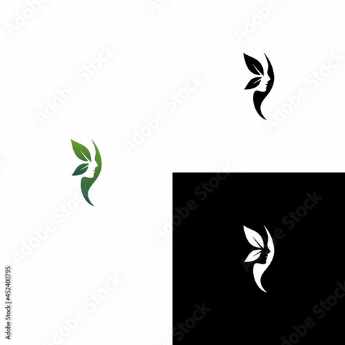 cosmetic beauty salon leaf creative unique simple logo
