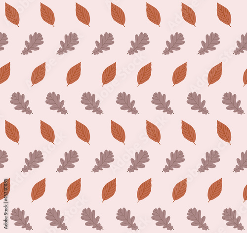 Autumn leaves, maple leaves pattern background illustration.