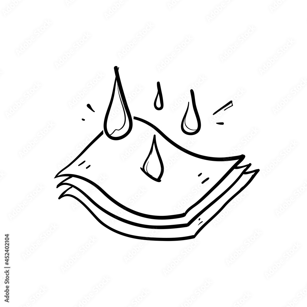 hand drawn doodle three layer protection and water drop illustration vector hand drawn doodle three layer protection and water drop illustration vector