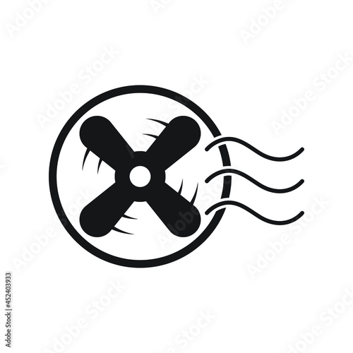 Cooling fan icon design isolated on white background. vector illustration