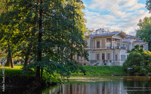 View of the Lopukhinsky garden and Gromov's dacha. Saint Petersburg, Russia © OlegMirabo