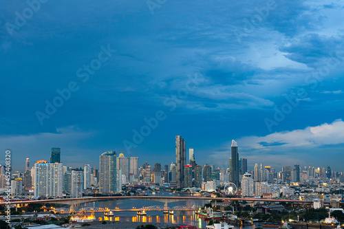 March 31, 2019, photos of the city and high-rise buildings in Bangkok during the morning