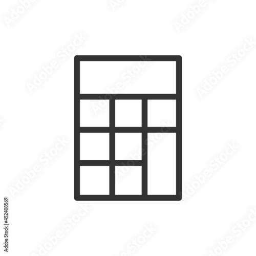Outline design of calc icon.