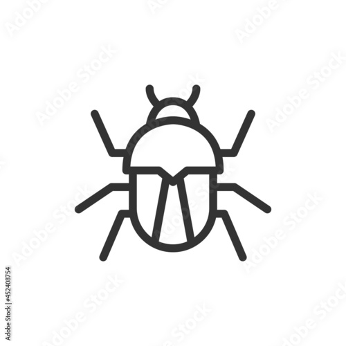 Simple beetle line icon.