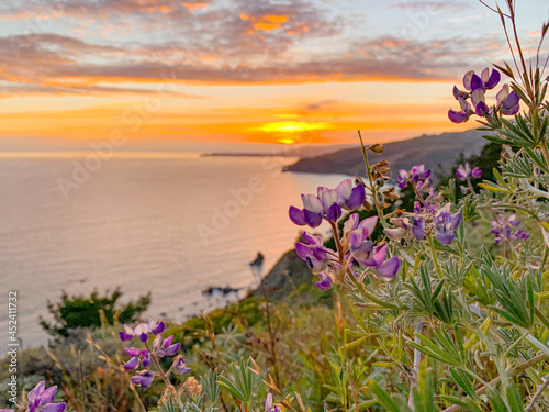 Sunset over the Pacific Ocean
