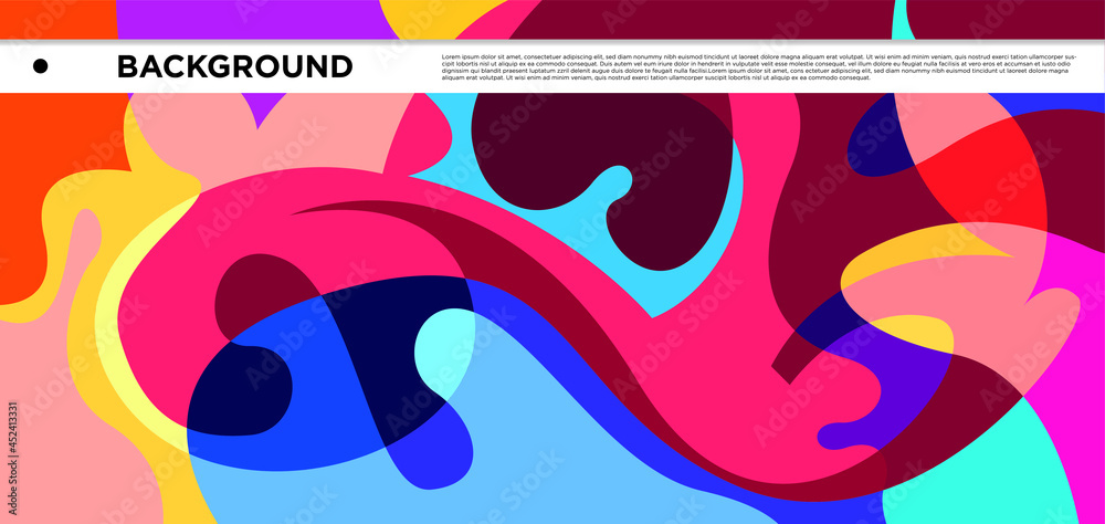 Fototapeta premium Vector colorful liquid and fluid abstract background