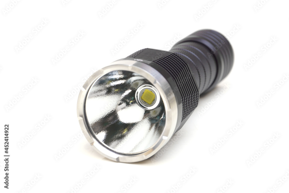 A flashlight isolated on white background A flashlight isolated on white background