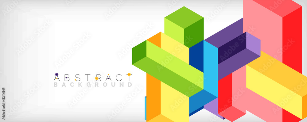 Abstract background. 3d cubes, cubic elements and blocks. Techno or business concept for wallpaper, banner, background, landing page Abstract background. 3d cubes, cubic elements and blocks. Techno or business concept for wallpaper, banner, background, landing page