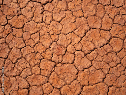 Cracked red earth background