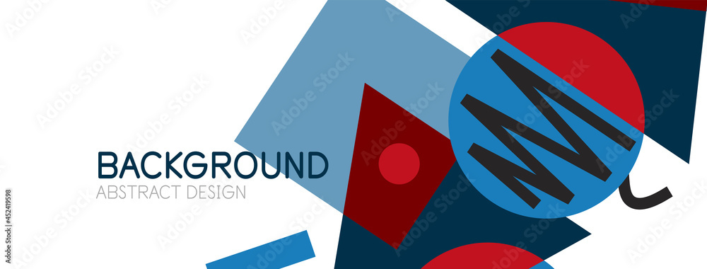 Abstract background. Blocks, lines, triangles, circles composition. Techno or business concept for wallpaper, banner, background, landing page Abstract background. Blocks, lines, triangles, circles composition. Techno or business concept for wallpaper, banner, background, landing page