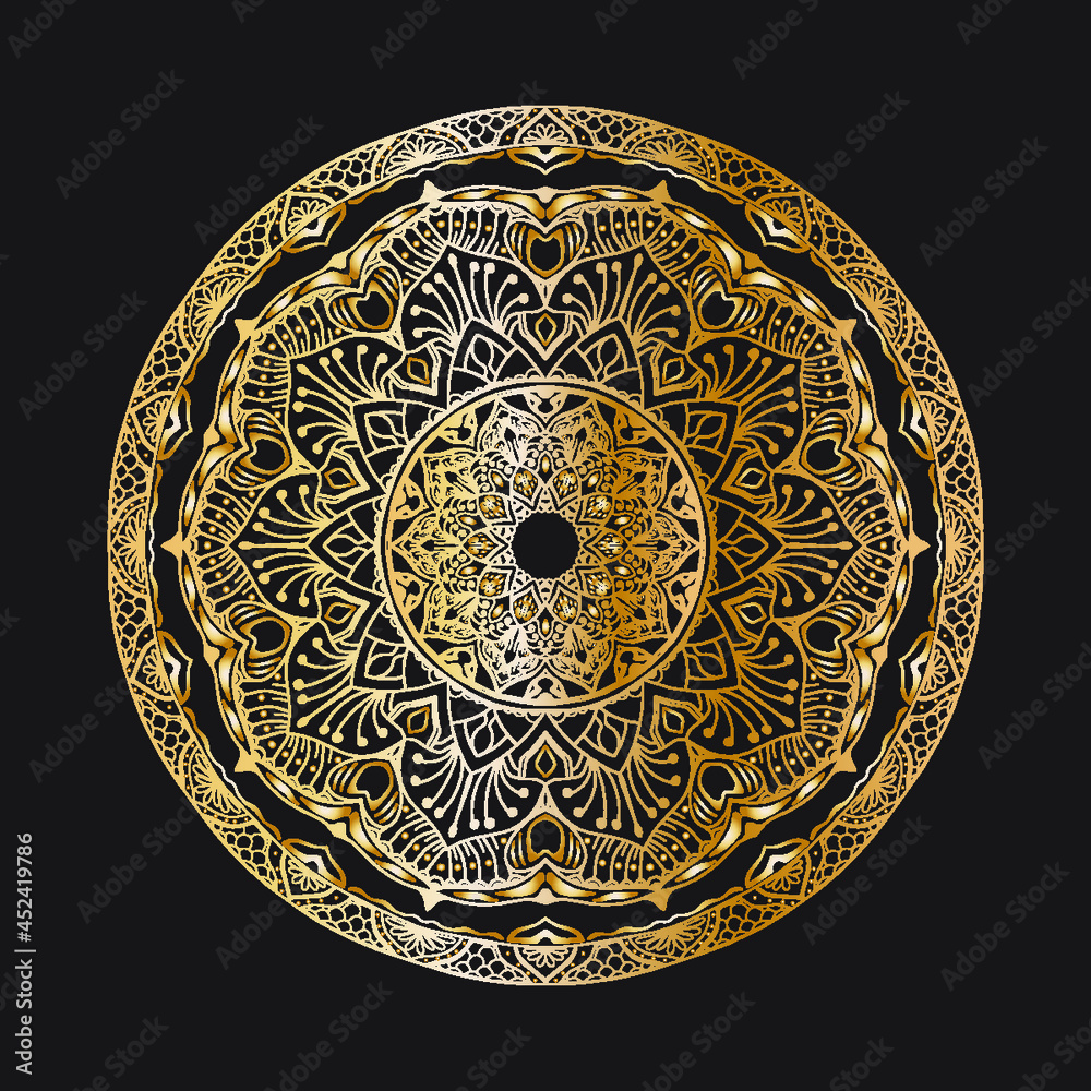 Luxury ornamental mandala islamic decoration floral gold Luxury ornamental mandala islamic decoration floral gold