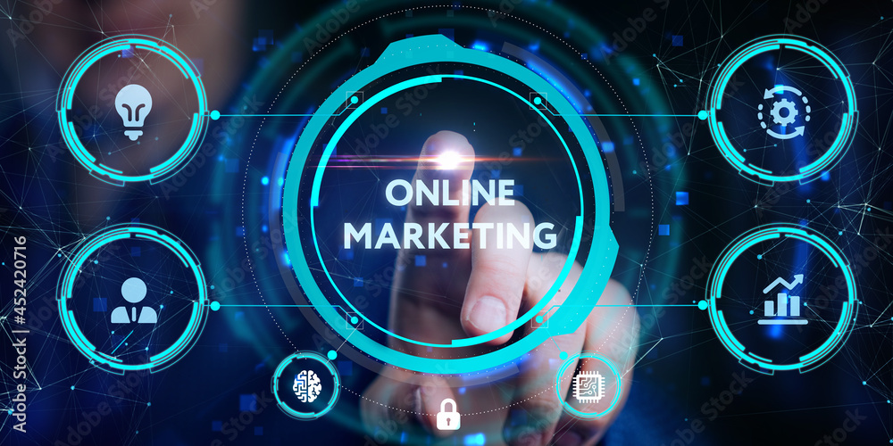 Digital Marketing Technology Solution for Online Business Concept. Business, Technology, Internet and network concept.