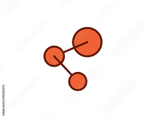 Share premium line icon. Simple high quality pictogram. Modern outline style icons. Stroke vector illustration on a white background. 