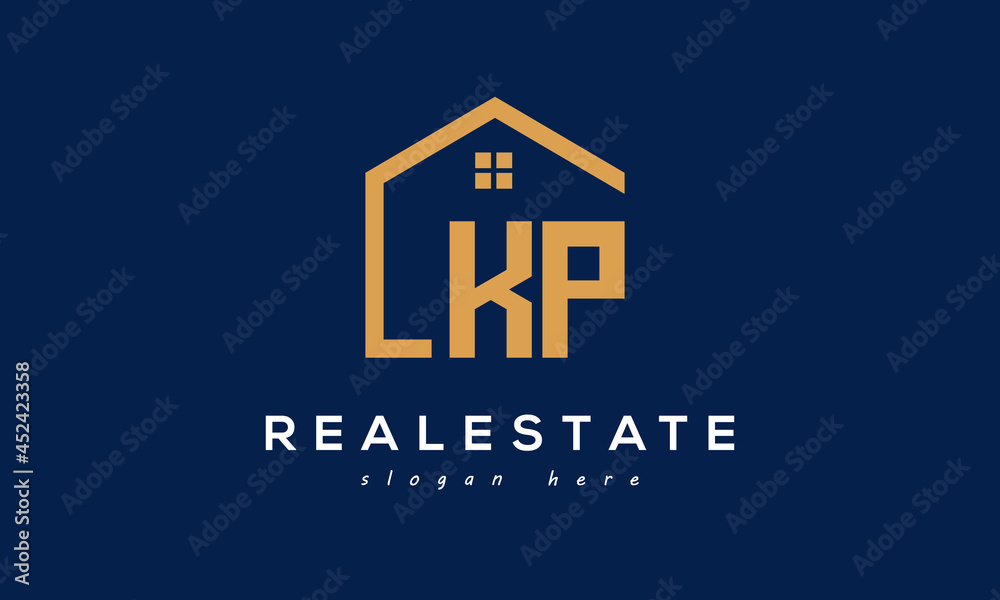 KP letters real estate construction logo vector	
