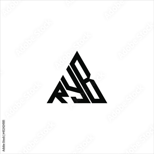 RYB letter logo creative design. RYB unique design