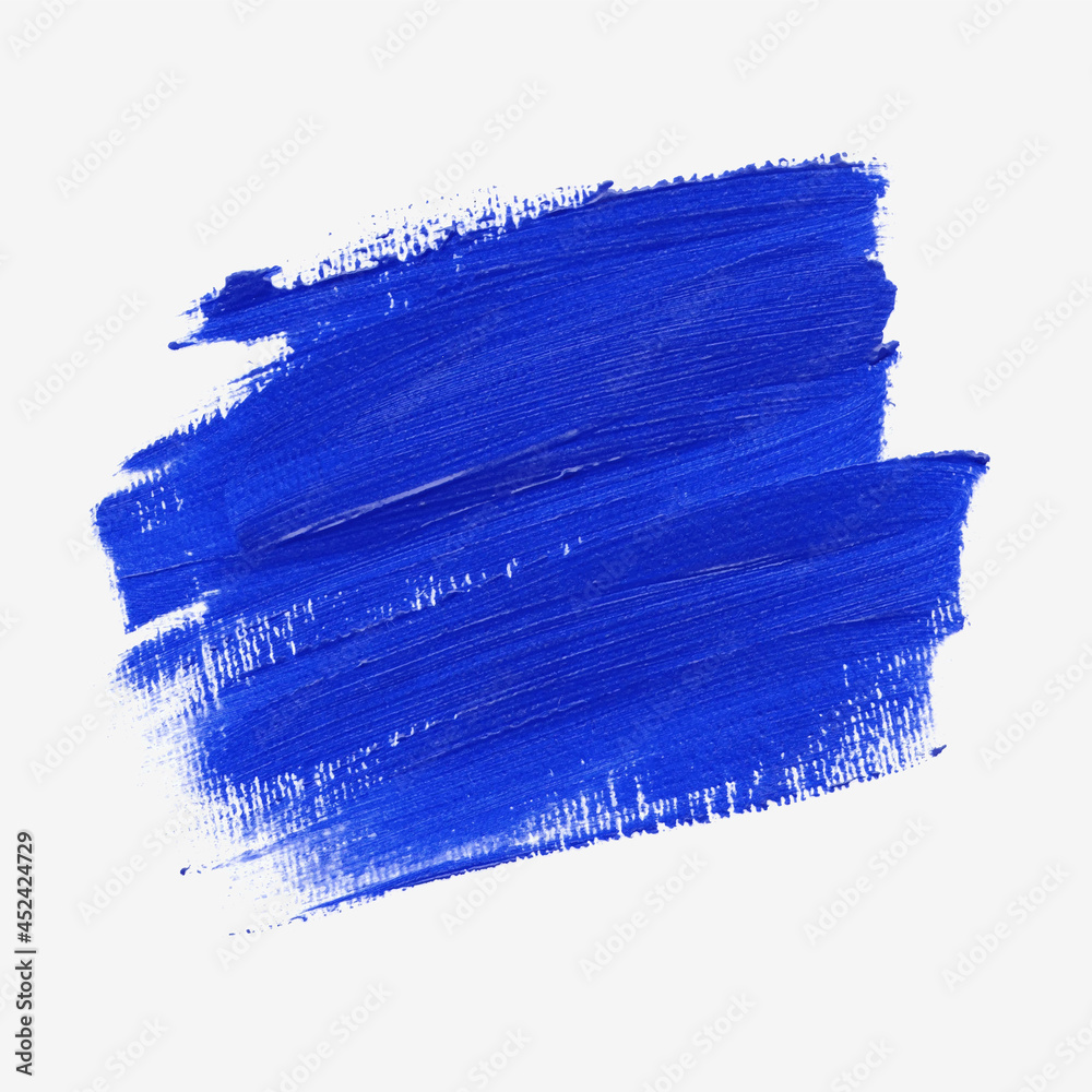 Blue paint abstract isolated background. Texture design vector. Grunge creative artwork for headline, logo and  banner. 