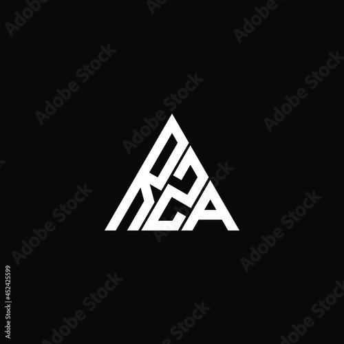 RZA letter logo creative design. RZA unique design photo