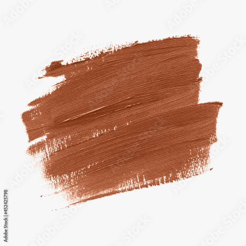 Texture brown paint brush stroke background. Vector. Coffee design poster.