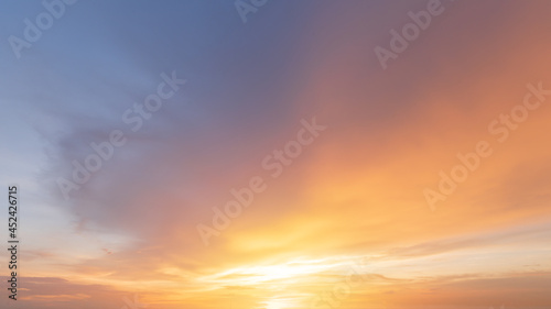 sunset sky with clouds background 