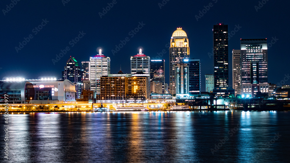 Amazing Louisville at night - LOUISVILLE. KENTUCKY - JUNE 14, 2019 Amazing Louisville at night - LOUISVILLE. KENTUCKY - JUNE 14, 2019