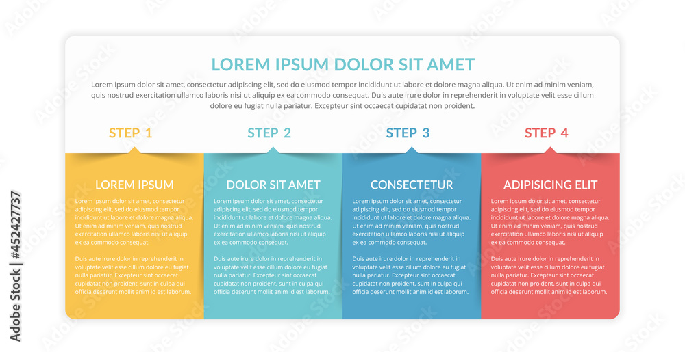 Infographic template with 4 elements for your text Infographic template with 4 elements for your text