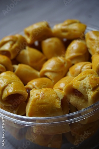 Indonesian traditional cookies with a natural background