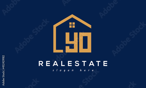 YO letters real estate construction logo vector 