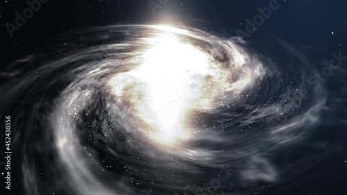 4K Spiral Twirl Galaxy Star Field in Space Background