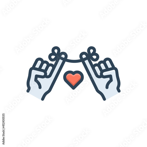 Color illustration icon for  promise 