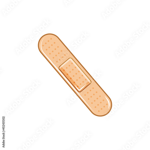 Medical aid patch on a white isolated background. icon. Vector illustration