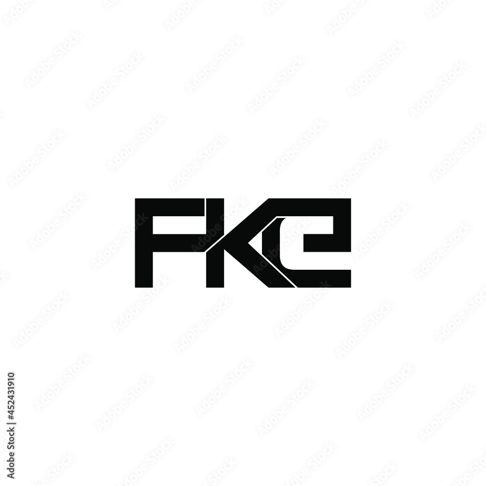 fke letter initial monogram logo design