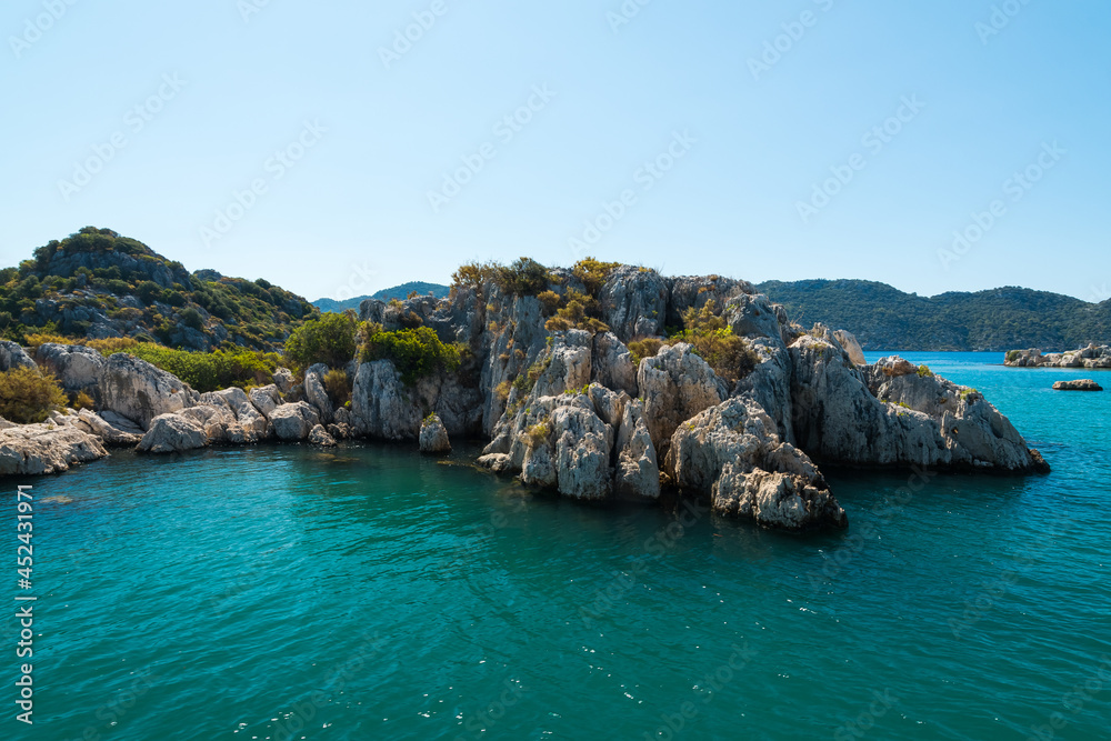 Incredibly Shaped Cliffs near the Kekova Island (Demre, Turkey)