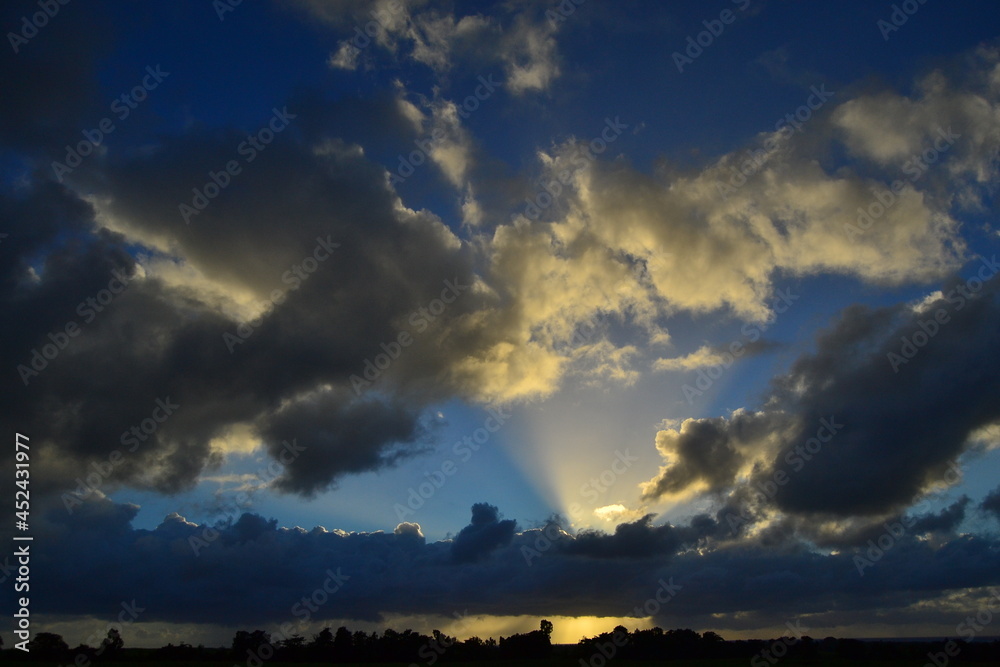 clouds over sunset