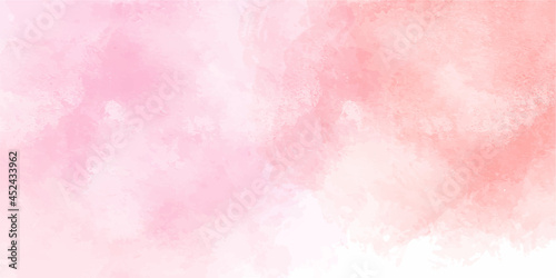 Hand painted watercolor sky and clouds, abstract watercolor background, vector illustration