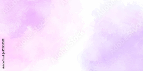 Hand painted watercolor sky and clouds, abstract watercolor background, vector illustration