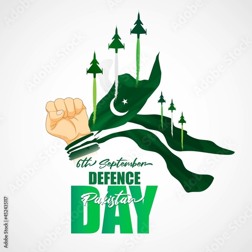 Vector illustration of Pakistan defence day, 6th September
