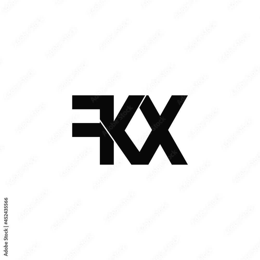 fkx letter initial monogram logo design fkx letter initial monogram logo design