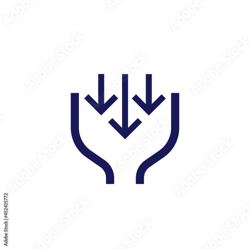 Bottleneck icon on white, vector