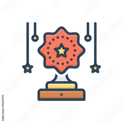 Color illustration icon for contest