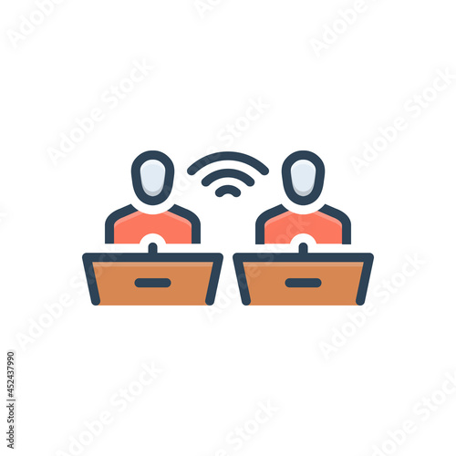 Color illustration icon for discourse