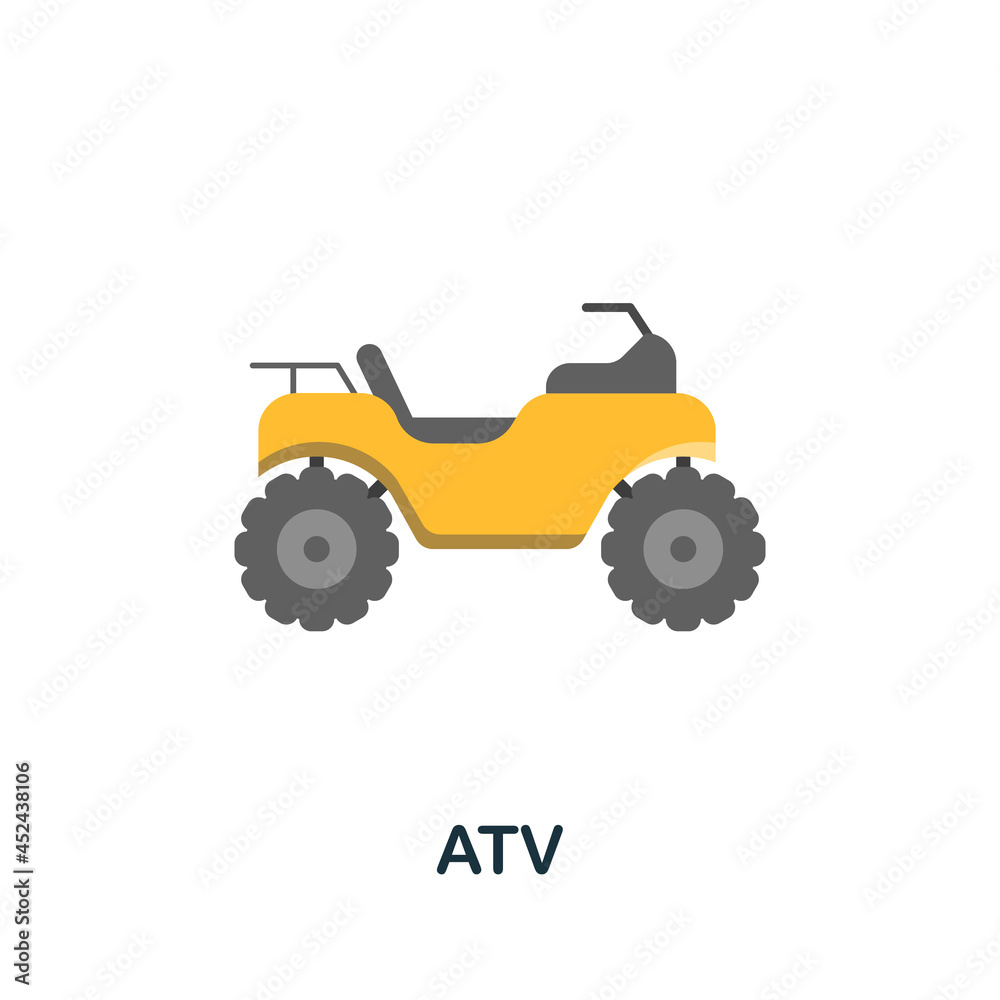Atv icon. Flat sign element from extreme sport collection. Creative Atv icon for web design, templates, infographics and more Atv icon. Flat sign element from extreme sport collection. Creative Atv icon for web design, templates, infographics and more