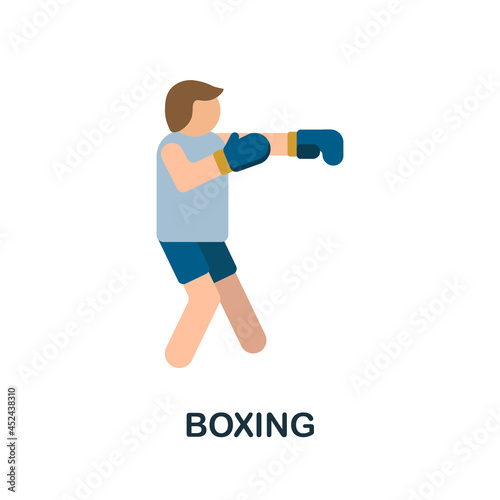 Boxing icon. Flat sign element from extreme sport collection. Creative Boxing icon for web design, templates, infographics and more
