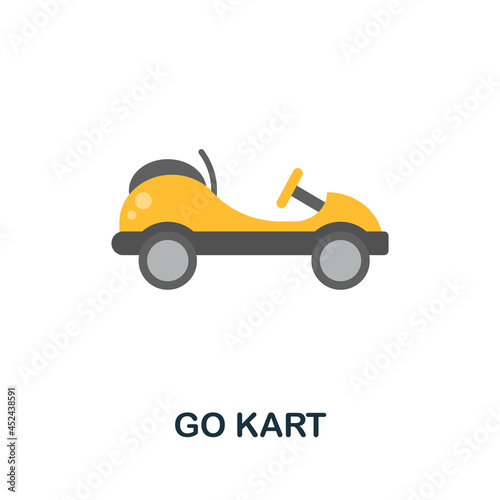 Go Kart icon. Flat sign element from extreme sport collection. Creative Go Kart icon for web design  templates  infographics and more