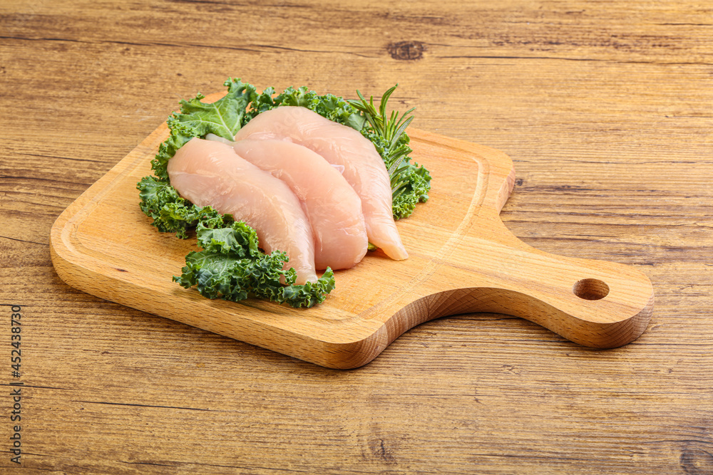 Raw small chicken fillet for cooking Raw small chicken fillet for cooking