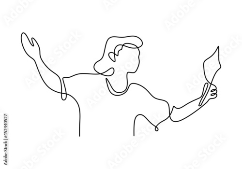 Continuous one line drawing...