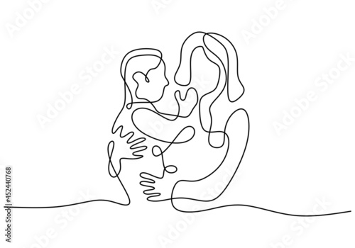 Continuous one line drawing...