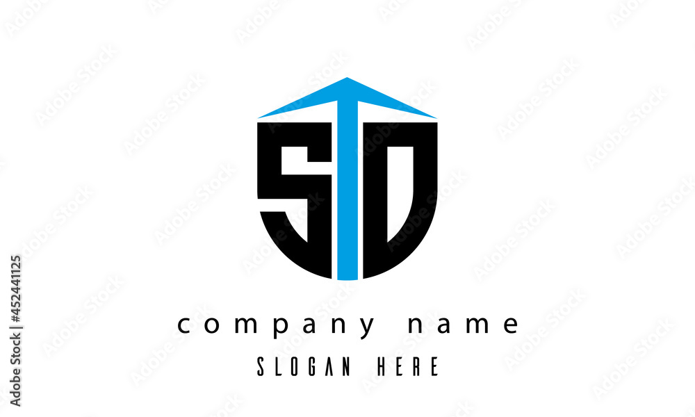 SD shield creative latter logo vector SD shield creative latter logo vector