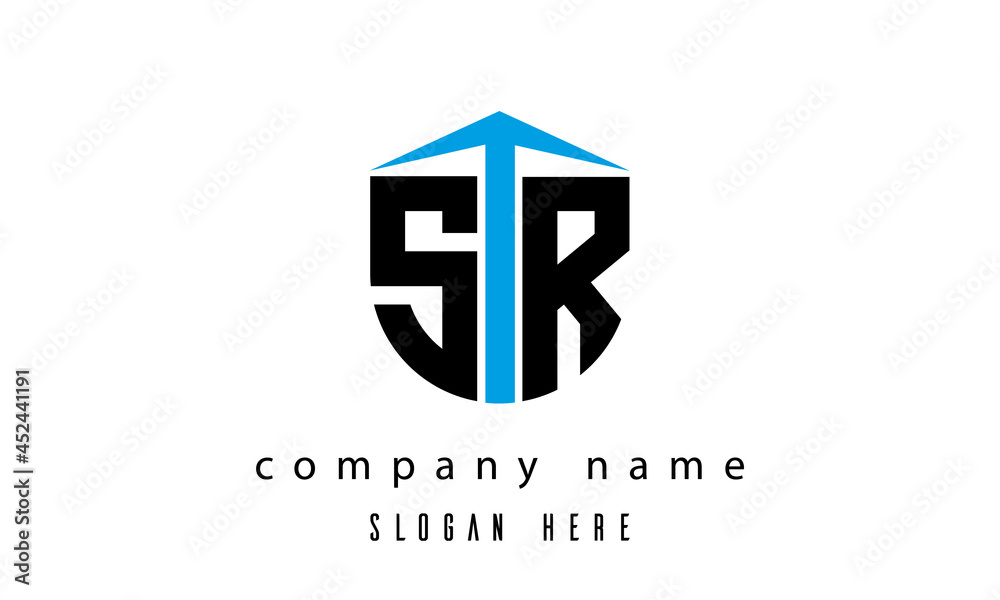 SR shield creative latter logo vector SR shield creative latter logo vector